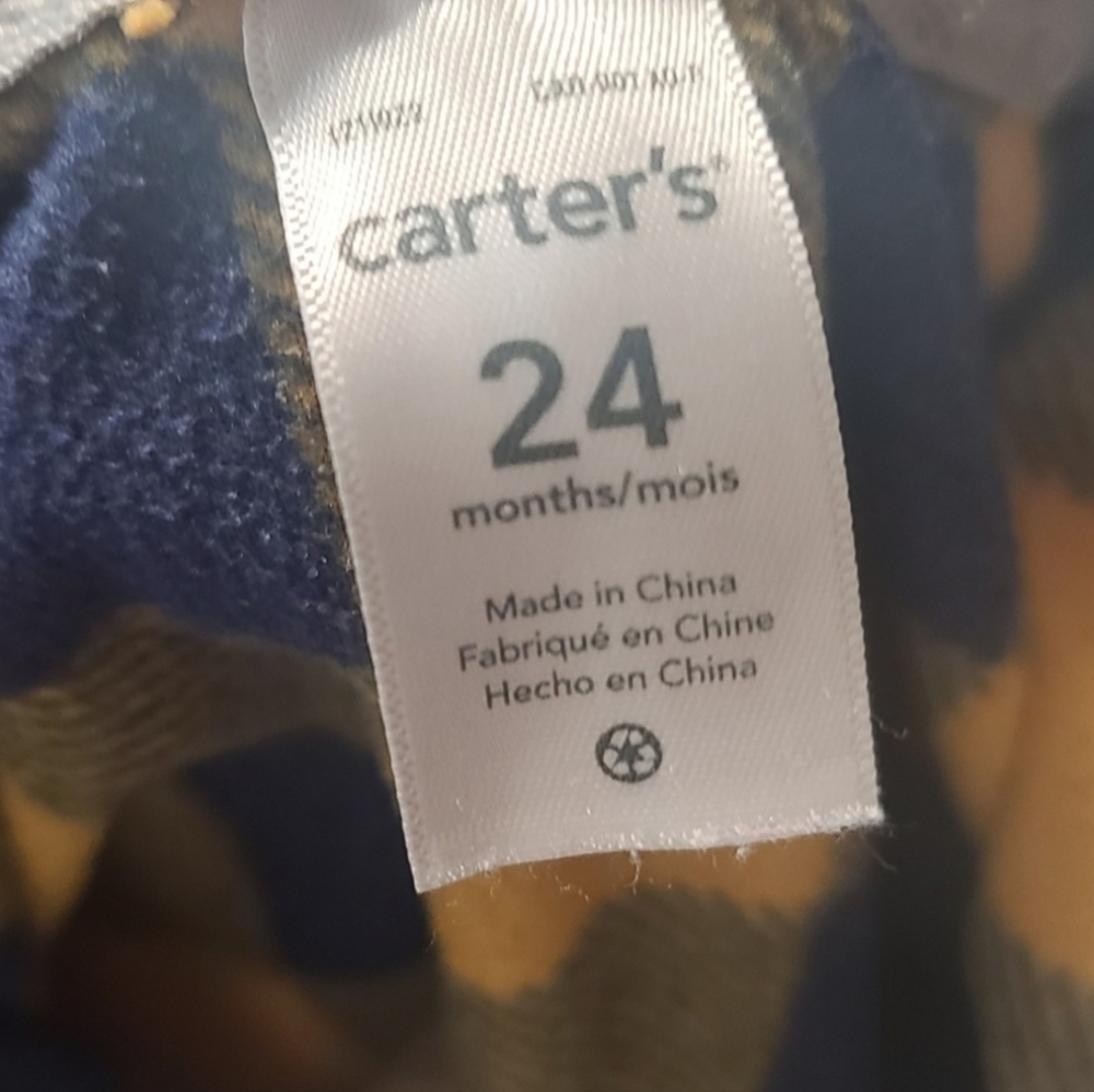 Boys Size 24M-2T Carter's And Old Navy Kids Zip-Up Fleece Hoodie & Pants Bundle - Picture 7 of 11